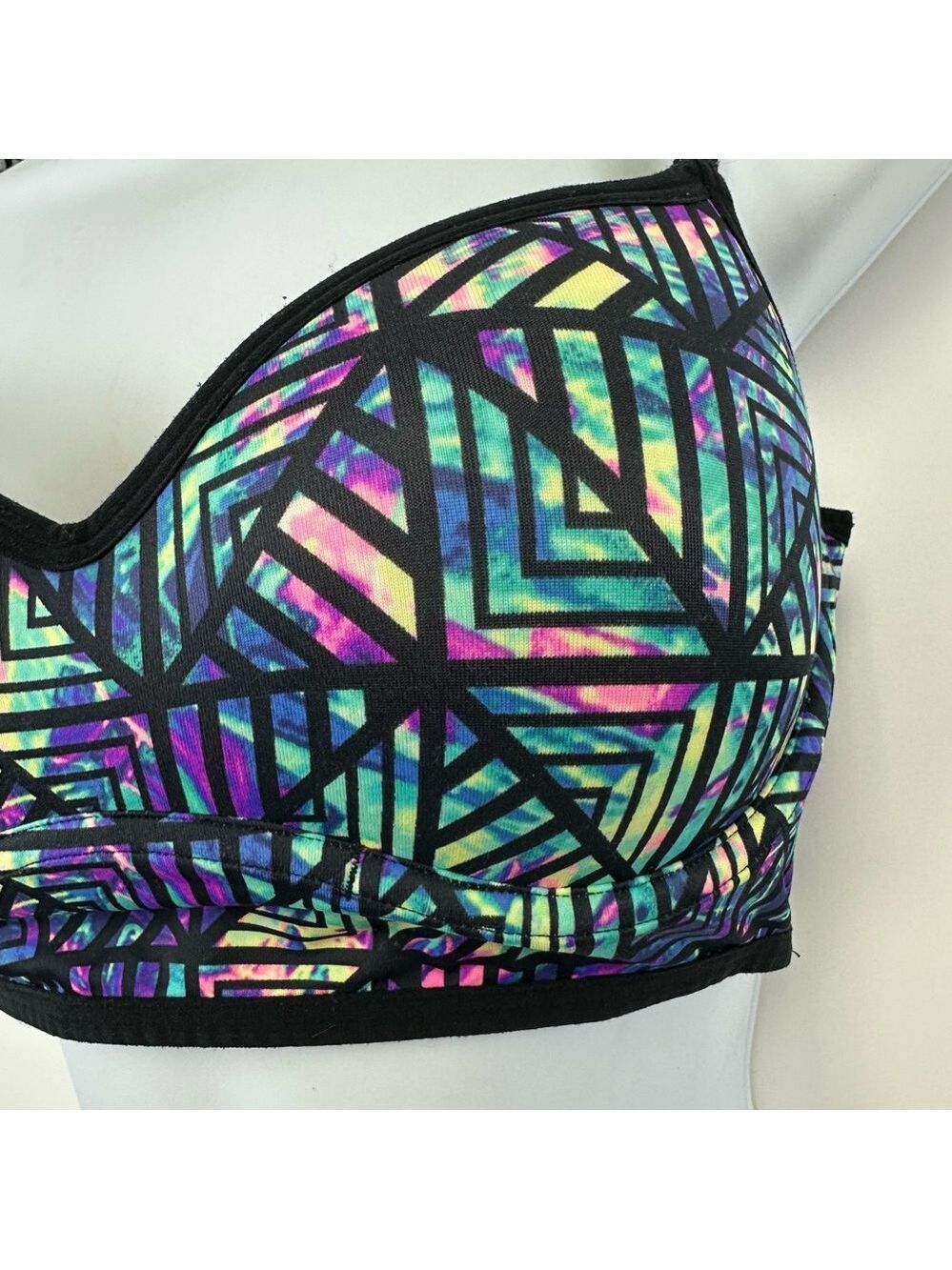 Victorias Secret PINK Push Up Wireless Bralette sports bra caged back Large - Picture 2 of 7